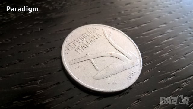 Монета - Италия - 10 лири | 1951г., снимка 2 - Нумизматика и бонистика - 27497777
