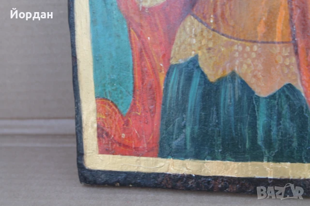 Стара Българска икона Христос Пантократор, снимка 8 - Антикварни и старинни предмети - 51151253