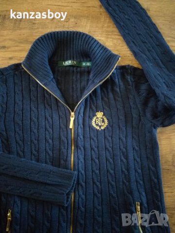 LAUREN RALPH LAUREN Full Zip Cable Knit Crest Sweaterого - страхотен дамски пуловер , снимка 2 - Блузи с дълъг ръкав и пуловери - 43048405
