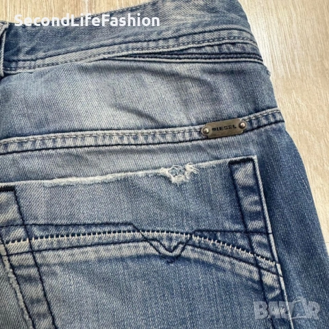 Дънки DIESEL IAKOP Denim Wash 0807K REGULAR SLIM TAPERED  размер W34 L34, с копчета, снимка 6 - Дънки - 53046820