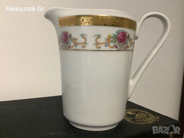 Сервиз за кафе  позлата порцелан произведено в Германия не се използва отличен състояние, снимка 7 - Антикварни и старинни предмети - 53187905