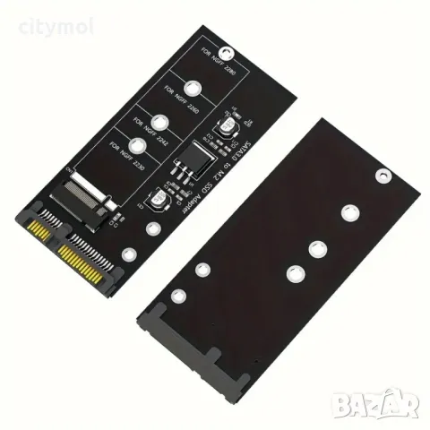 Адаптер за твърд диск, конвертор M.2 NGFF към SATA3, зелен, поддържа SSD 2280/2260/2242/2230mm, снимка 2 - Твърди дискове - 48460081