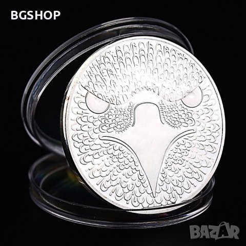1 Биткойн цент Орел / 1 Bitcoin cent Eagle - Silver, снимка 3 - Нумизматика и бонистика - 38044735