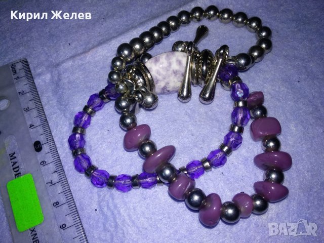 ПРЕКРАСНА ГРИВНА СРЕБРИСТА с ФАСЕТИРАНИ ПОЛУСКЪПОЦЕННИ КАМЪНИ и КРИСТАЛИ 34723, снимка 5 - Гривни - 39177432