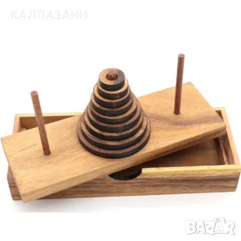 Луксозна дървена Ханойска кула с 9 пръстена K019