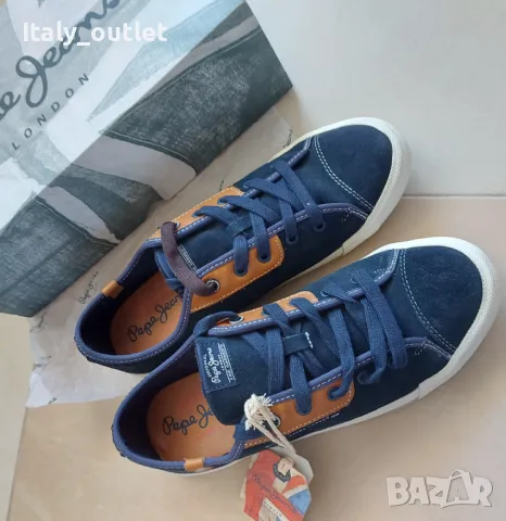 Оригинални в кутия кецове Pepe Jeans, естествен велур, 43, снимка 4 - Кецове - 50125425