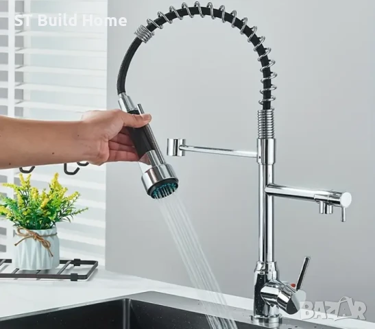 МУЛТИФУНКЦИОНАЛЕН КУХНЕНСКИ СМЕСИТЕЛ С 360° РОТАЦИЯ, снимка 7 - Смесители - 50909412