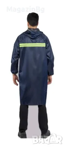 Професионален дъждобран, Унисекс, универсален размер (M/L), син, със светлоотразителни вложки, снимка 4 - Други спортове - 50070329