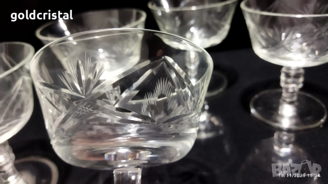ретро стъклени чаши , снимка 4 - Антикварни и старинни предмети - 22180287