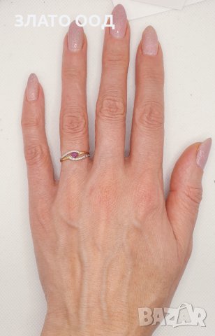 Златни пръстени с сапфири, рубини и диаманти- 18К, снимка 16 - Пръстени - 39790245