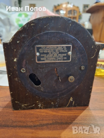 Механичен часовник USA SETH THOMAS, снимка 3 - Антикварни и старинни предмети - 52803590