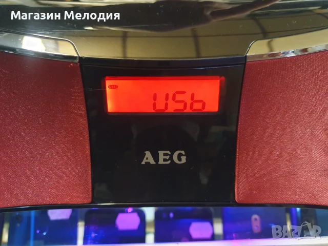 Блутут тонколона AEG Има и usb и aux. Bluetooth sound system AEG BSS 4803 В отлично техническо и виз, снимка 3 - Аудиосистеми - 51062307