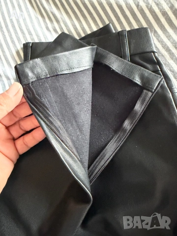Кожен панталон тип дънки Zara, снимка 5 - Панталони - 53582369
