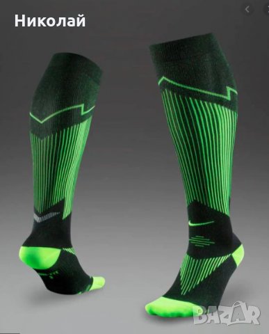 nike elite hyper lightweight compression socks black volt , снимка 1 - Дамски чорапи - 32541186