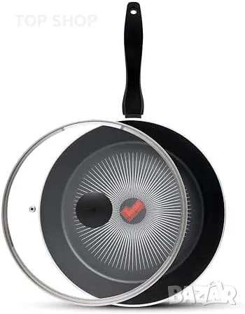 Нов Индукционен 28cm Тиган Tower с Капак за готвене фурна кухня дом, снимка 2 - Прибори за хранене, готвене и сервиране - 49693733