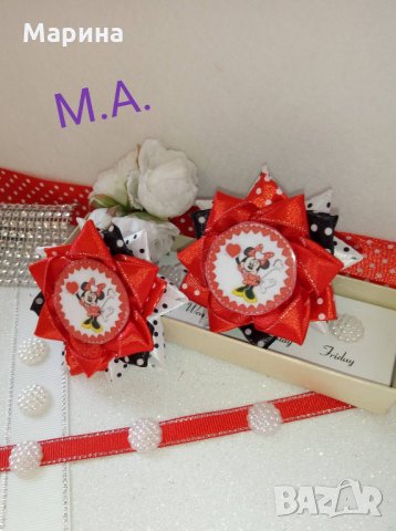 Най-сладките детски лaстици или шноли с панделка МИНИ МАУС!, снимка 7 - Шноли, диадеми, ленти - 27952574
