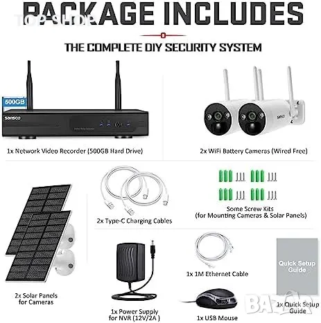 Нова Безжична система охранителни камери слънчеви батерии Рекордер, снимка 8 - Аналогови камери - 49945187