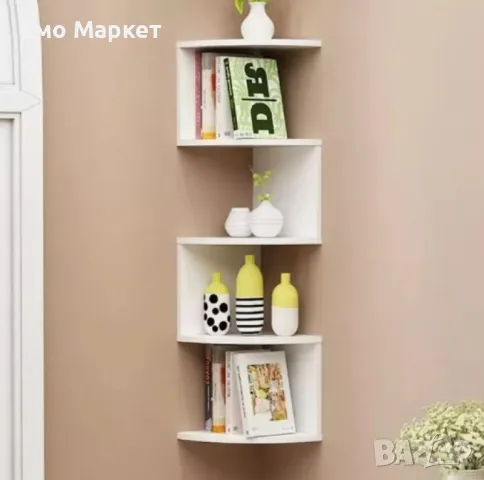 Ъглова етажерка за съхранение с 5 рафта, снимка 5 - Етажерки - 50091487