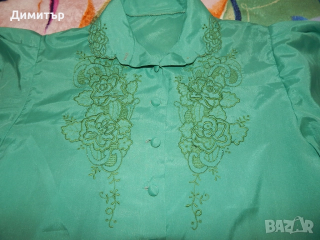 Дамска риза с бродерия М-Л размер, снимка 2 - Ризи - 51998344