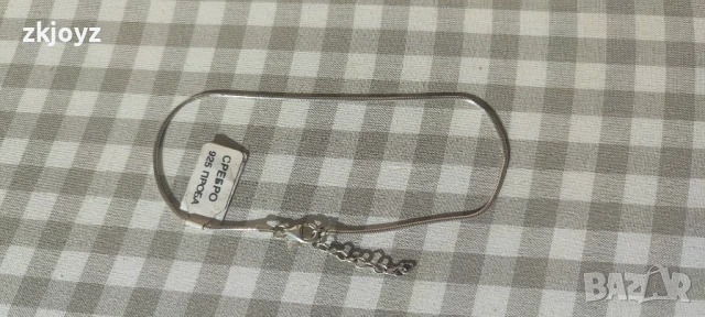 НОВА СРЕБЪРНА ГРИВНА ЗА КРАК 3 грама / ПРОБА 925, снимка 6 - Гривни - 51159834