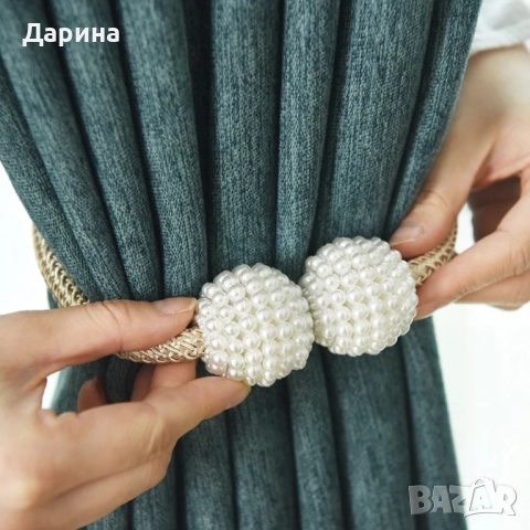 Декоративна магнитна скоба за завеса, снимка 1