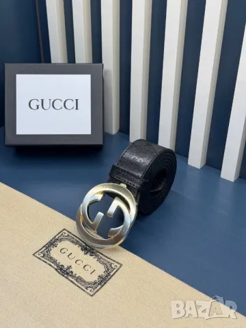 колани от естествена кожа в кутия gucci 3см, снимка 7 - Колани - 50406877