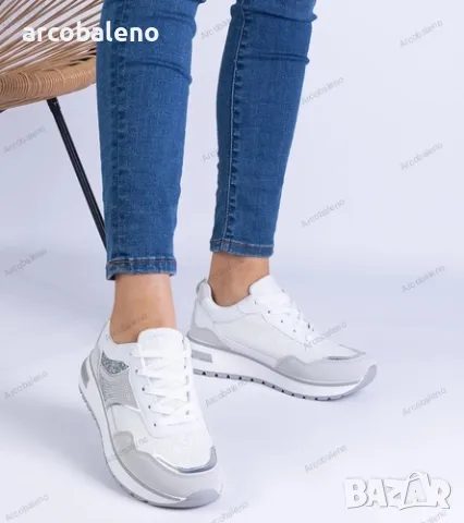 Дамски маратонки, декорирани с блясък и циркони Savina, 3цвята , снимка 11 - Маратонки - 49033409