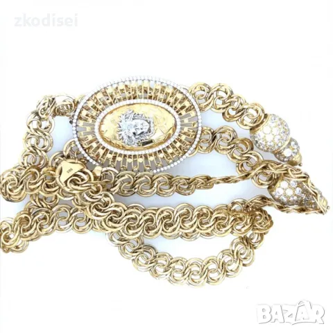 Златно колие 45,72гр. 60см. 14кр. проба:585 модел:27318-1, снимка 2 - Колиета, медальони, синджири - 47800231