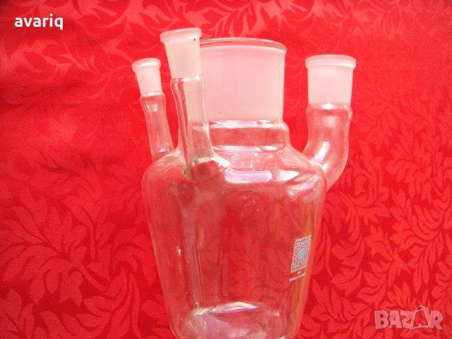  Колба от огнеупорно стъкло с 3 гърла мод.70, Лабораторна стъклария, колби, Огнеупорно стъкло, снимка 6 - Лаборатория - 32409987