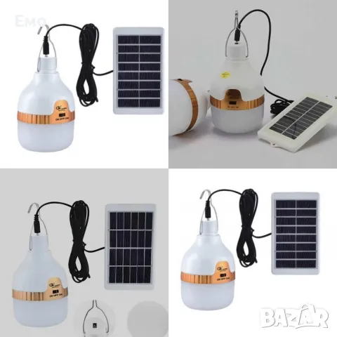 Соларна Led крушка 8W 6400K с USB кабел