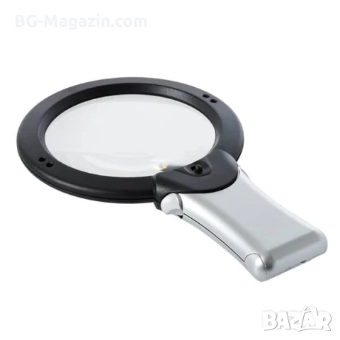 Голяма увеличителна ръчна и настолна лупа с LED осветление за четене книги ремонт лед лампа евтина, снимка 9 - Други инструменти - 50920099