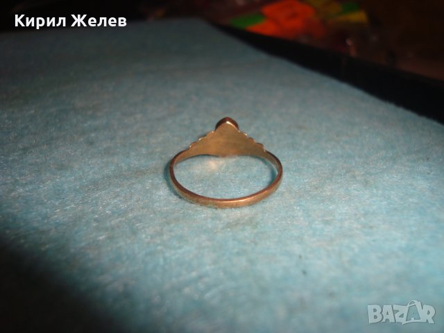 СТАРИНЕН БРОНЗОВ АРТ НУВО ПРЪСТЕН с ЧЕРЕН ОНИКС МАЙСТОРСКА ИЗРАБОТКА РЕТРО ВИНТИДЖ БИЖУ 7193, снимка 9 - Антикварни и старинни предмети - 34839784