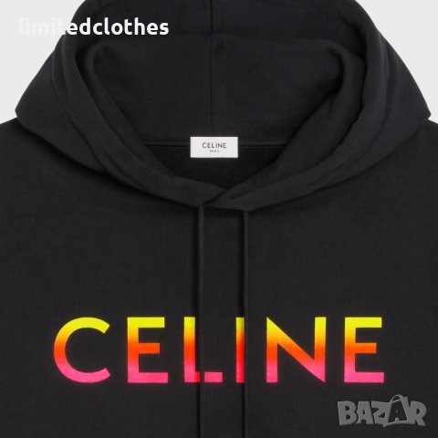 CELINE Black Multicolored Logo Print Мъжко / Дамско Горнище тип Суичър size M (S) и XL (L), снимка 3 - Суичъри - 38752498