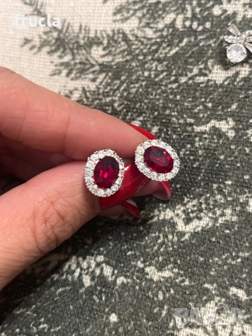 Бляскави Обеци в Червено