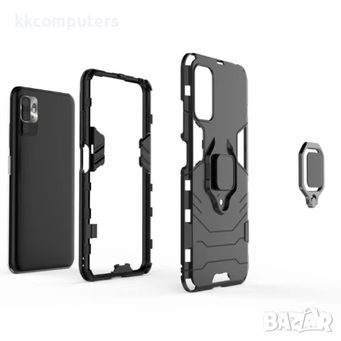 Xiaomi Redmi Note 10 5G Удароустойчив Ring Holder Калъф и Протектор, снимка 5 - Калъфи, кейсове - 50573643