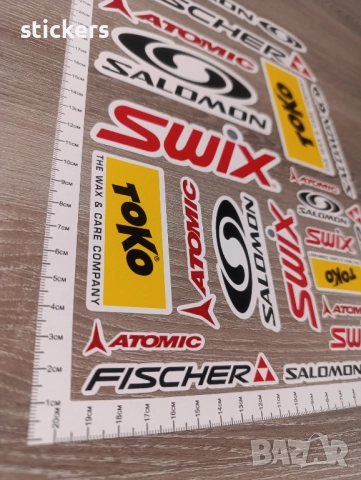 Стикери Toko Salomon Fischer Atomic Swix Stickers - 21 бр., снимка 2 - Аксесоари и консумативи - 51435845