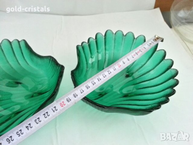 купички цветно зелено стъкло , снимка 6 - Антикварни и старинни предмети - 27472839