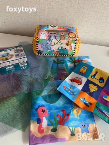 Бебешка сензорна играчка с кърпички, снимка 4 - Образователни игри - 52451980
