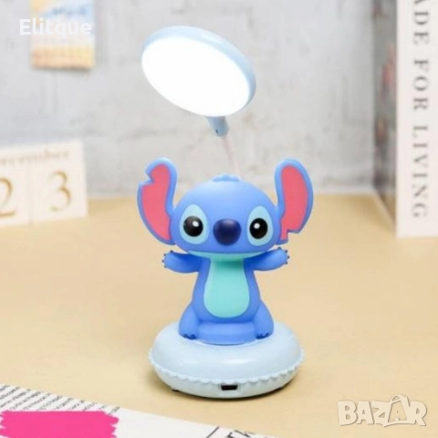 Настолна LED 3D лампа Stitch & Angel, снимка 3 - Детски нощни лампи - 52775330