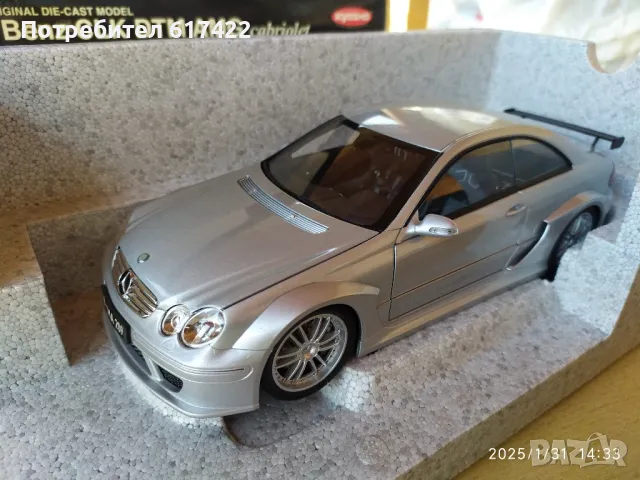 1:18 Модели на MERCEDES-BENZ CLK DTM AMG coupe cabriolet KYOSHO, снимка 4 - Колекции - 48912847