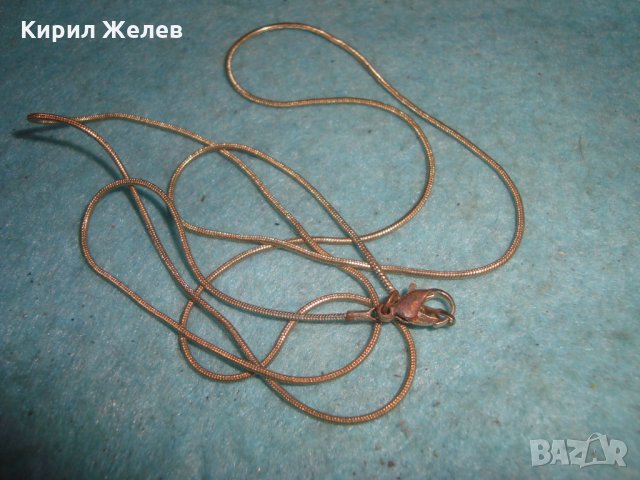 ФИНО НЕЖНО ПОСРЕБРЕНО КОЛИЕ ВЕРИЖКА за ВРАТА 72881, снимка 4 - Колиета, медальони, синджири - 35272465