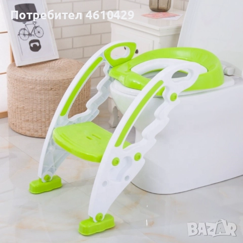 Детска седалка-адаптор за тоалетна чиния със стълба, снимка 1