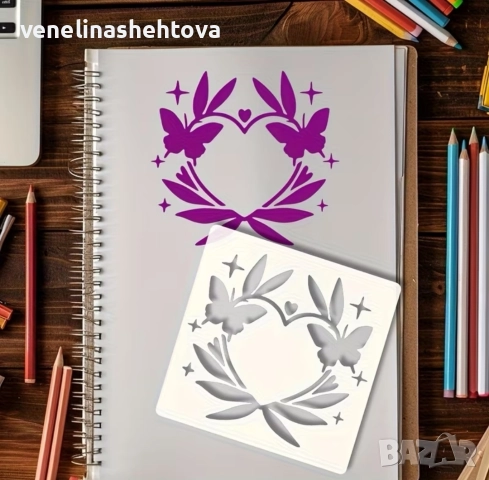 Сърца шаблон стенсил за декорация на торта скрапбукинг текстил дърво , снимка 3 - Други - 52770097