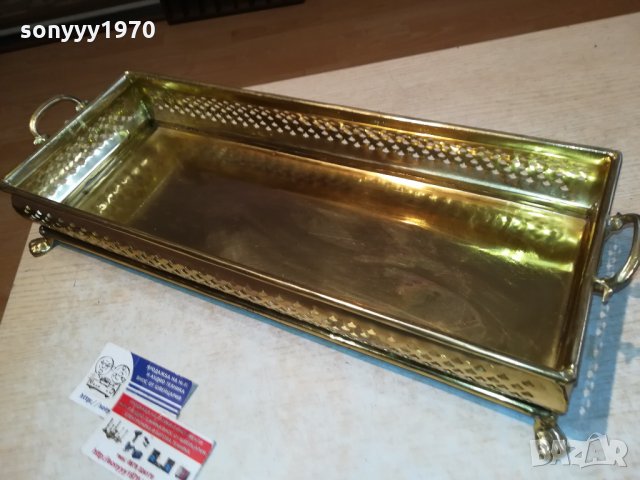 златна фруктиера от англия-51х18х10см 0711211046, снимка 2 - Антикварни и старинни предмети - 34721391