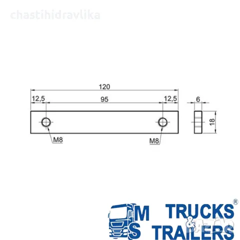 Монтажна шина за панта 15284110, снимка 2 - Части - 47977266