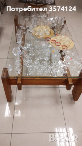 Холна маса с дървени крака и стъкло, снимка 7 - Маси - 52408986