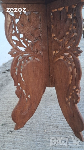 Индийска маса масив махагон, снимка 7 - Маси - 52243961