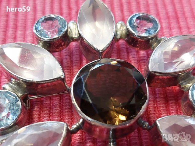 Масивна сребърна гривна с брошка/ сребро 925/, снимка 9 - Колиета, медальони, синджири - 37573067