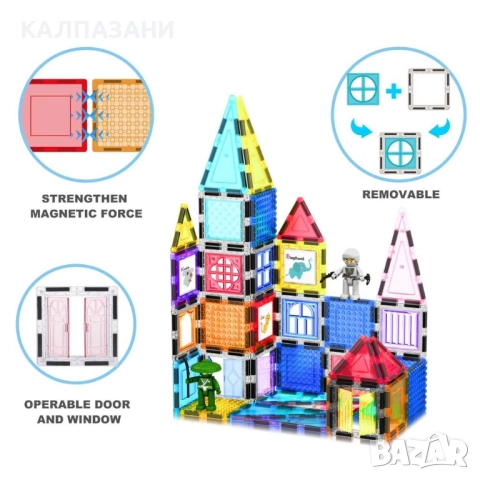 Picasso STEAM Магнитен конструктор в куфарче 100 части PB01, снимка 5 - Конструктори - 52090115