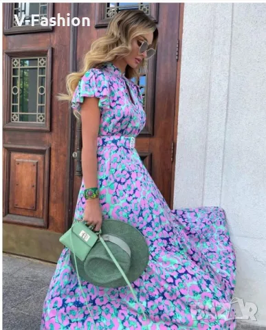 Дълга лятна рокля , снимка 3 - Рокли - 50143462